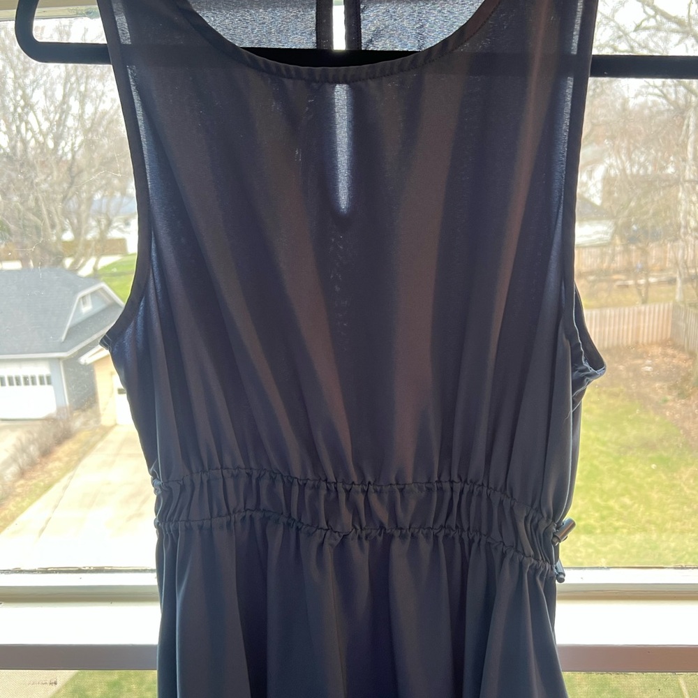 Elegant Navy Blue Sleeveless Dress